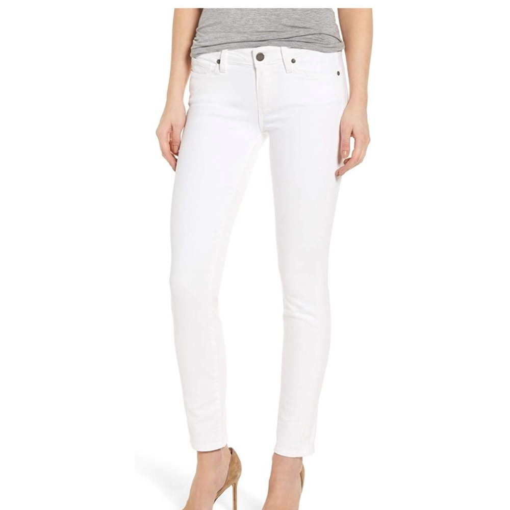 Paige Skyline Skinny White Jeans Size 30